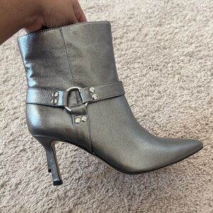 Jessica Simpson Metallic Silver Heeled Boots
